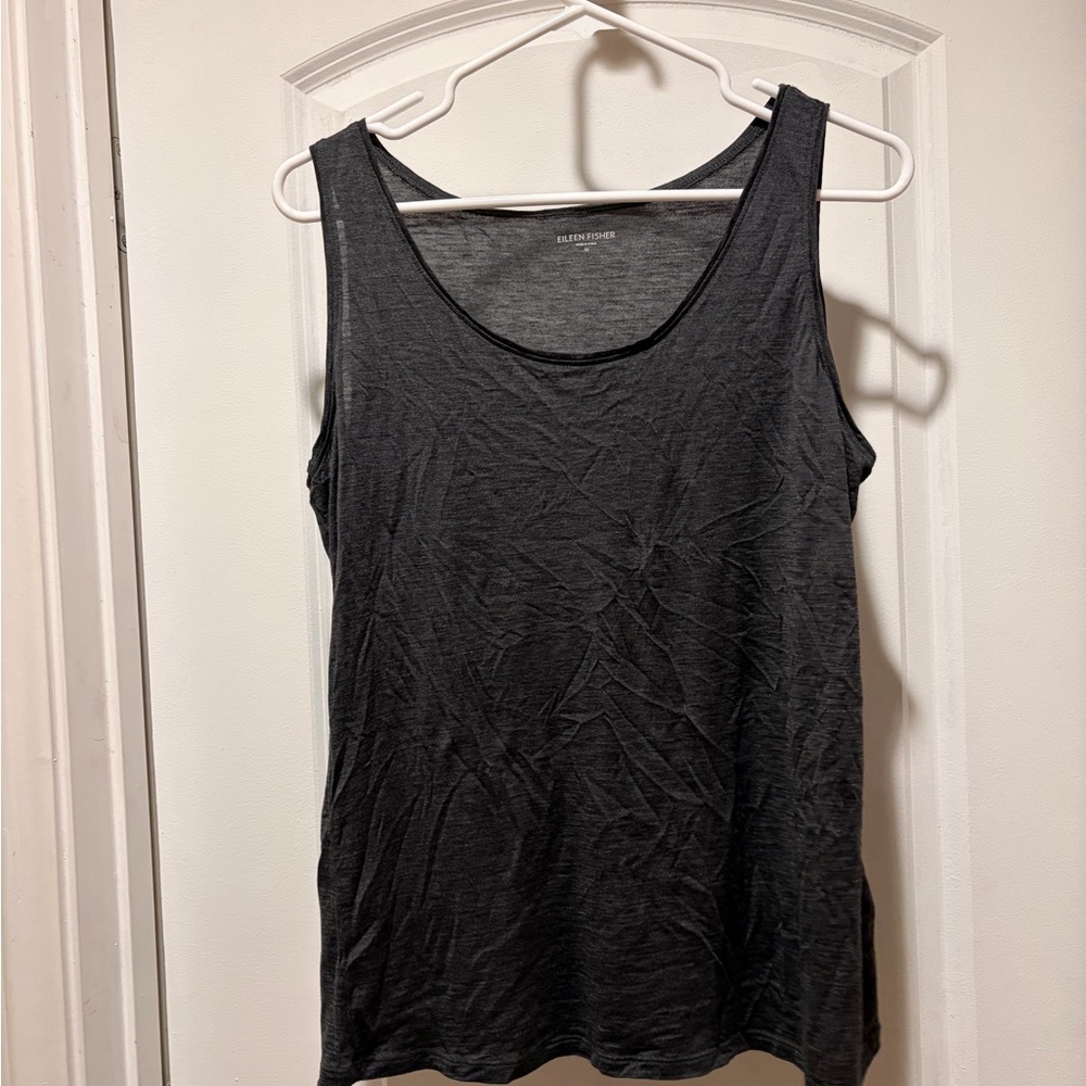 Eileen Fisher Silk and Cotton Shell Tank Top Medium